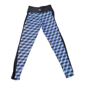 BumBum Bacana Women's Geometric Print Legging Size M/L Blue & Black Cute!